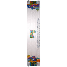 Load image into Gallery viewer, Jerusalem Rooftops Handpainted Silk Tallit Prayer Shawl