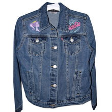 Load image into Gallery viewer, Girls Barbie Style Embroidered Denim Jeans Jacket L12-14
