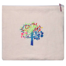 Load image into Gallery viewer, Multicolor Tree of Life Tallit Bag with Rhinestone Tassel
