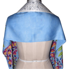 Load image into Gallery viewer, Wisteria Blue Hand Painted Silk Tallit Prayer Shawl