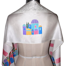 Load image into Gallery viewer, Jerusalem Handpainted Silk Tallit Prayer Shawl