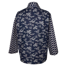 Load image into Gallery viewer, Indigo Blue Cotton Lined Kimono Jacket with Contrast Neckband