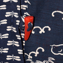 Load image into Gallery viewer, Indigo Blue Cotton Lined Kimono Jacket with Contrast Neckband
