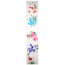 Load image into Gallery viewer, Floral Sumi-e Handpainted Silk Wrap with Butterflies
