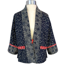 Load image into Gallery viewer, Indigo Multiprint Kimono Style Jacket
