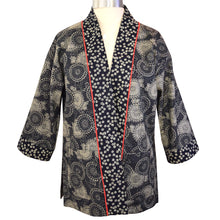 Load image into Gallery viewer, Multiprint Cotton Kimono Style Jacket with Contrast Neckband