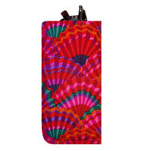 Load image into Gallery viewer, Handcrafted Colorful Red Fans Eyeglass Padded Lined Case