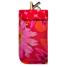 Load image into Gallery viewer, Handcrafted Red Floral Eyeglass Padded Lined Case