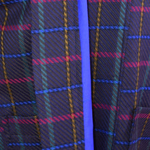 Load image into Gallery viewer, Gorgeous Eggplant Wool Plaid Kimono Style Jacket with Side Slits