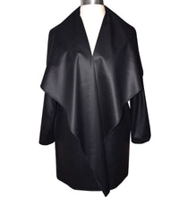 Load image into Gallery viewer, Black Vinyl Leather Wrap Jacket