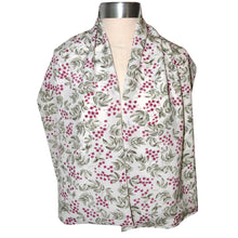 Load image into Gallery viewer, Lovely Crepe de Chine Silk Eucalyptus Print Kimono Jacket with Scarf