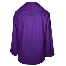 Load image into Gallery viewer, Gorgeous Purple Wool Blend Shawl Collar Jacket
