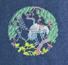 Load image into Gallery viewer, Kimono Wrap Jacket with Embroidered Heron