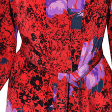 Load image into Gallery viewer, Stunning Crepe de Chine Red Floral Silk Print Kimono Jacket