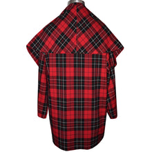 Load image into Gallery viewer, Super soft Red Plaid Blend Wrap Coat