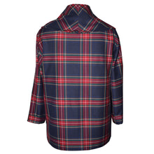 Load image into Gallery viewer, Striking Black Red Plaid Wool Blend Shawl Collar Jacket