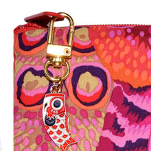 Load image into Gallery viewer, Gorgeous Red Leaf Print Kindle Zippered Padded Sleeve with Koi Zipper Pull