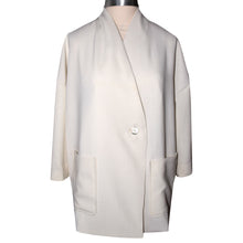 Load image into Gallery viewer, Lovely Cream Lightweight Wool Knit Wrap Jacket
