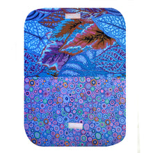 Load image into Gallery viewer, Blue Feather and Circles Pattern iPad Padded Tablet Sleeve