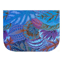 Load image into Gallery viewer, Blue Feather and Circles Pattern iPad Padded Tablet Sleeve
