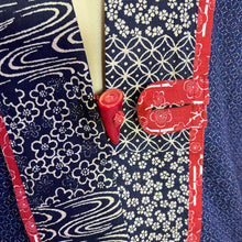Load image into Gallery viewer, One of a Kind Indigo Cotton Lined Kimono Jacket with Contrast Neckband