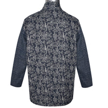 Load image into Gallery viewer, Handcrafted Indigo Cotton Lined Kimono Jacket with Contrast Neckband