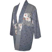 Load image into Gallery viewer, One of a Kind Indigo Cotton Kimono Jacket with Contrast Neckband