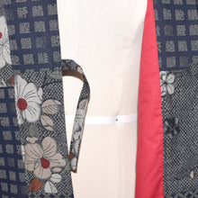 Load image into Gallery viewer, One of a Kind Indigo Cotton Kimono Jacket with Contrast Neckband
