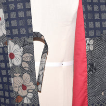 Load image into Gallery viewer, One of a Kind Indigo Cotton Kimono Jacket with Contrast Neckband