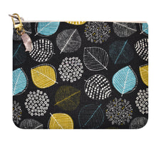 Load image into Gallery viewer, Multicolor Leaf Pattern II Kindle Zippered Bag with Koi Charm Zipper Pull
