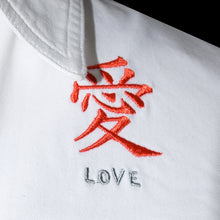 Load image into Gallery viewer, Embroidered Oriental Motif White Denim Jacket LG