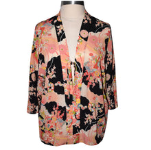 Load image into Gallery viewer, Beautiful One of a Kind Floral Kimono Tie Front Jacket