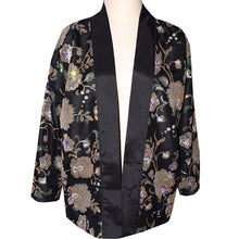 Load image into Gallery viewer, Shimmery One of a Kind Black Sequined Lined Kimono Jacket