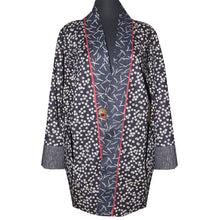 Load image into Gallery viewer, One of a Kind Handcrafted Japanese Indigo Print Kimono Jacket