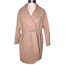 Load image into Gallery viewer, Luxurious Camelhair Blend Wrap Coat with Tie