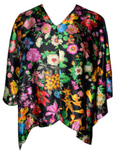 Load image into Gallery viewer, Exquisite One of a Kind Floral 100% Silk Poncho
