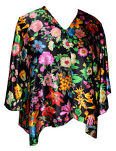 Load image into Gallery viewer, Exquisite One of a Kind Floral 100% Silk Poncho