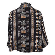 Load image into Gallery viewer, Luxurious Black & Gold Crow Pattern Crepe de Chine Silk Kimono Jacket