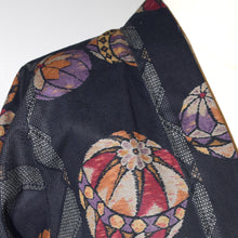 Load image into Gallery viewer, Handcrafted Navy Asian Print Cotton Kimono Style Jacket