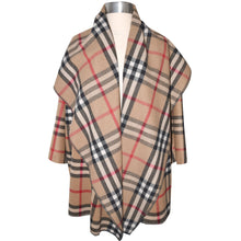 Load image into Gallery viewer, Luxurious Classic Plaid Wool Blend Wrap Coat