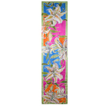 Load image into Gallery viewer, Exquisite One of a Kind Tiger Lilies Floral Silk Scarf/Shawl