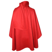 Load image into Gallery viewer, Gorgeous Red Soft Wool Blend Cape with Attached Scarf
