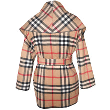 Load image into Gallery viewer, Super Soft Classic Plaid Wool Blend Wrap Coat