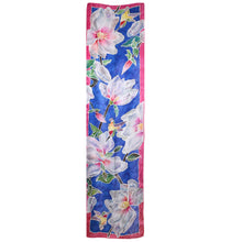 Load image into Gallery viewer, Gorgeous Handpainted Magnolia and Hummingbird Jacquard Silk Wrap