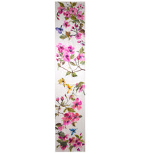 Load image into Gallery viewer, Handpainted Cherry Blossoms with Butterflies Charmeuse Silk Scarf