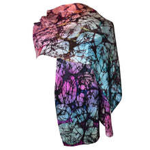 Load image into Gallery viewer, Multicolor Abstract Handpainted Silk Shawl/Scarf