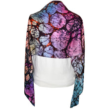 Load image into Gallery viewer, Multicolor Abstract Handpainted Silk Shawl/Scarf