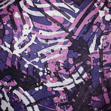 Load image into Gallery viewer, Deep Violet Abstract Hand Painted Jacquard Silk Shawl/Scarf
