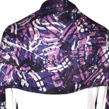 Load image into Gallery viewer, Deep Violet Abstract Hand Painted Jacquard Silk Shawl/Scarf