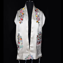 Load image into Gallery viewer, Embroidered Pomegranate Tree of Life Silk Tallit Prayer Shawl